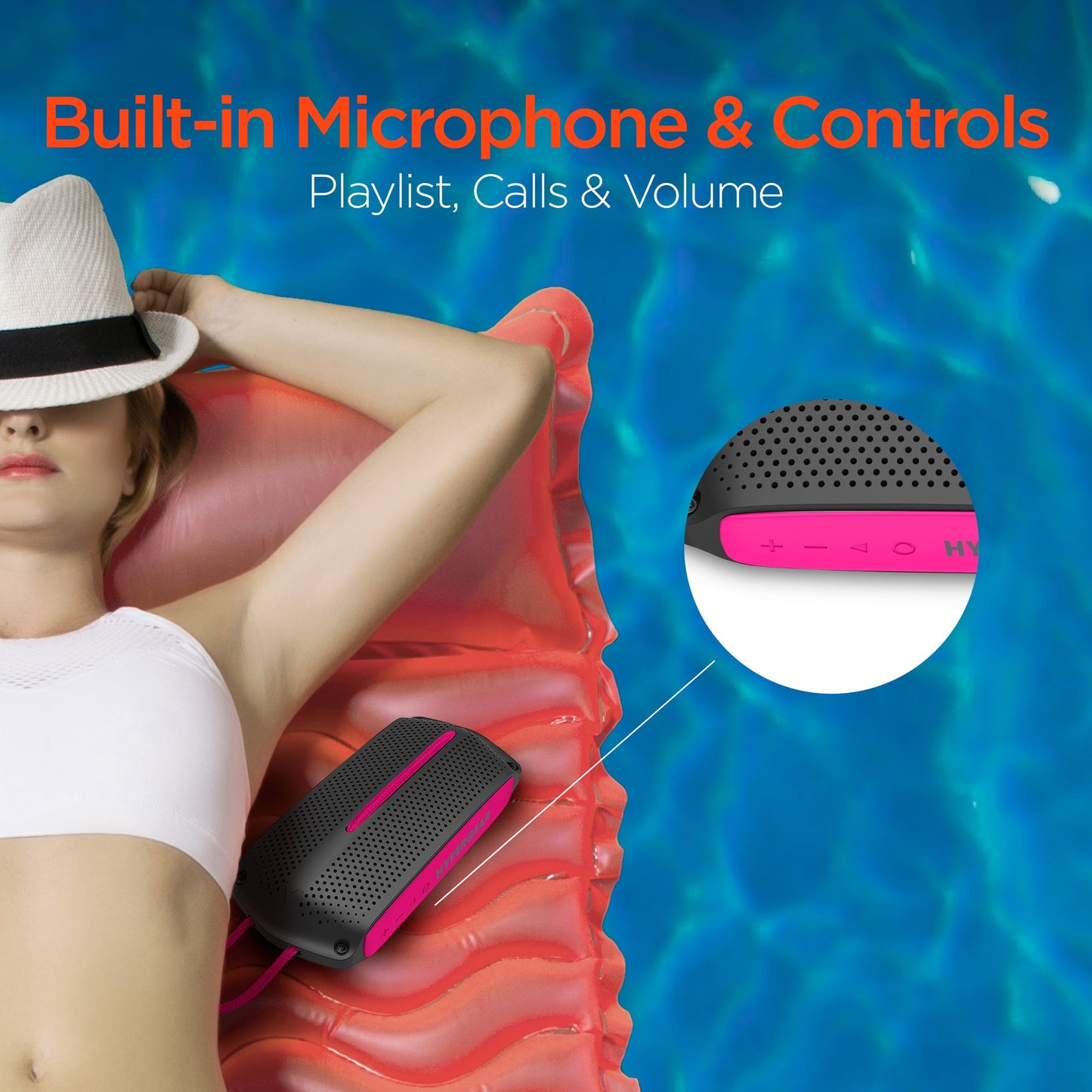 HyperGear Wave Water Resistant Wireless Speaker with Extended Battery