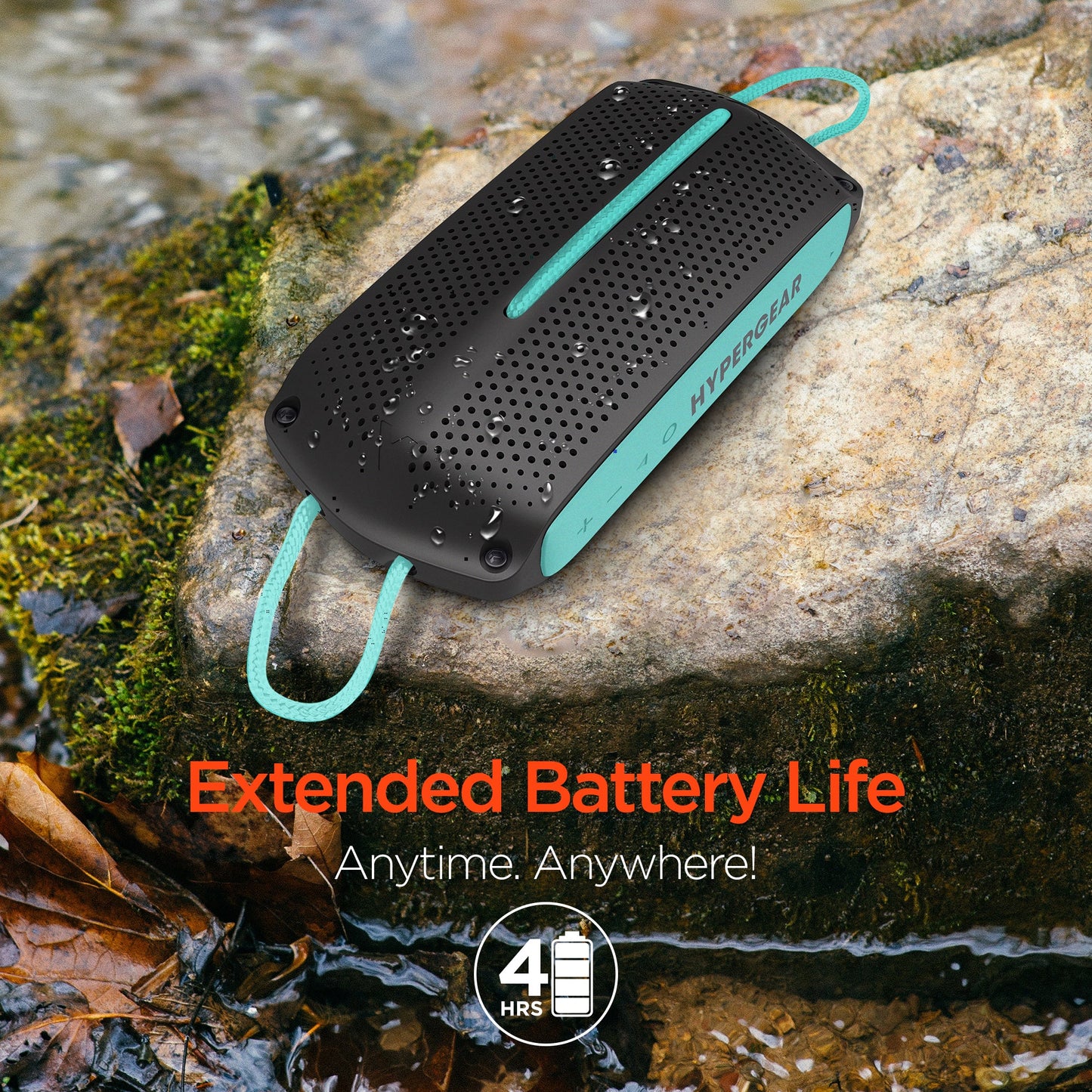HyperGear Wave Water Resistant Wireless Speaker with Extended Battery