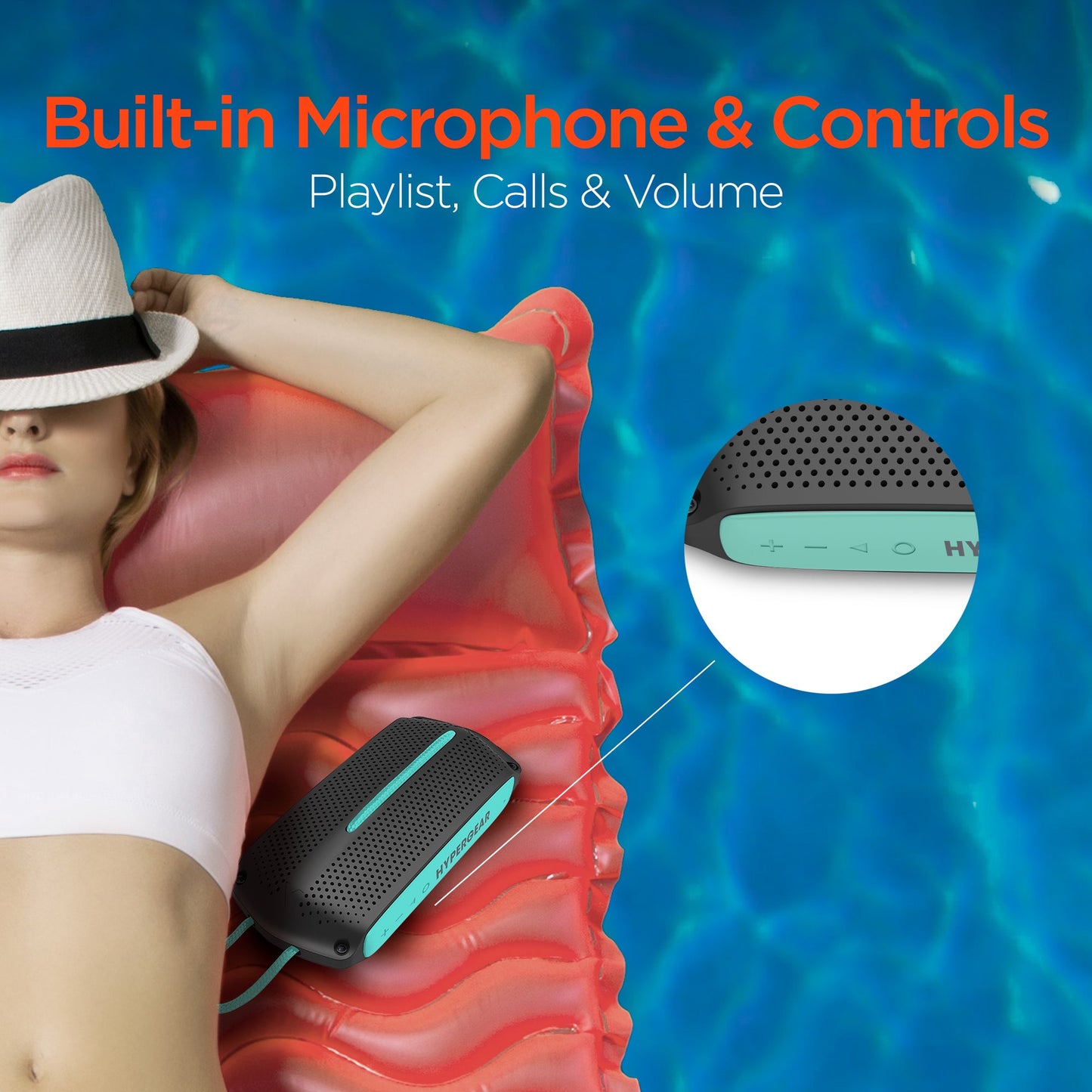 HyperGear Wave Water Resistant Wireless Speaker with Extended Battery