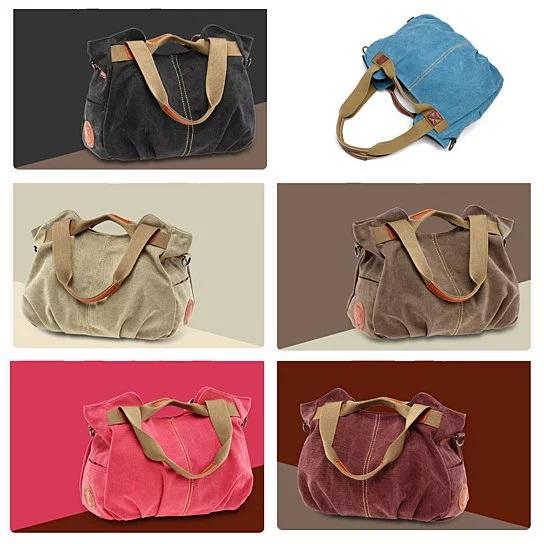 Canvas Satchel Handbag with Free RFID Case in 7 Colors - DUPLICATE