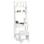 Ladder Styled Dressing Table with Shelves, Mirror and Stool