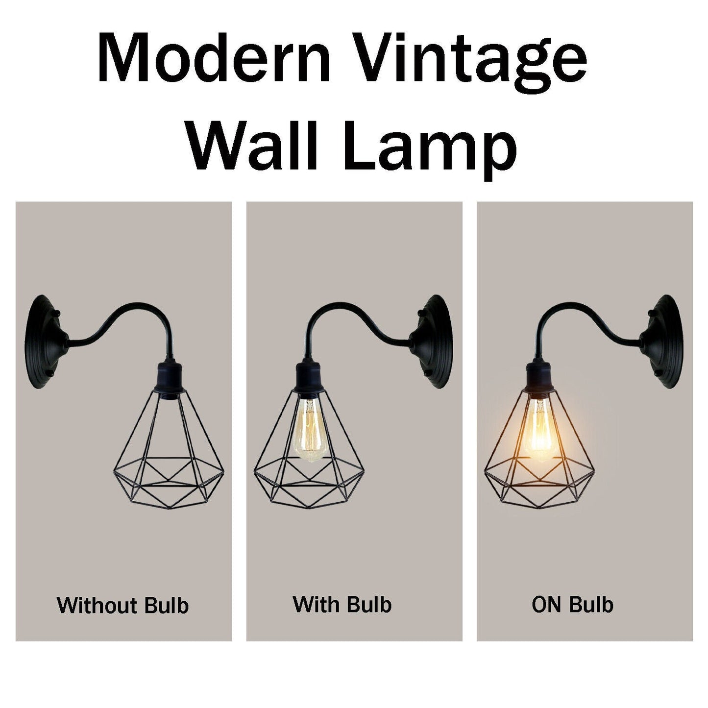 Modern Industrial Vintage Indoor Black colour Wall Light Lamp Fitting