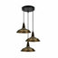 Industrial Vintage 3 head Lights Pendant Round Ceiling Light 26cm Bowl