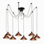 Modern Industrial Rustic Red Spider Metal Shade Hanging Light~3397