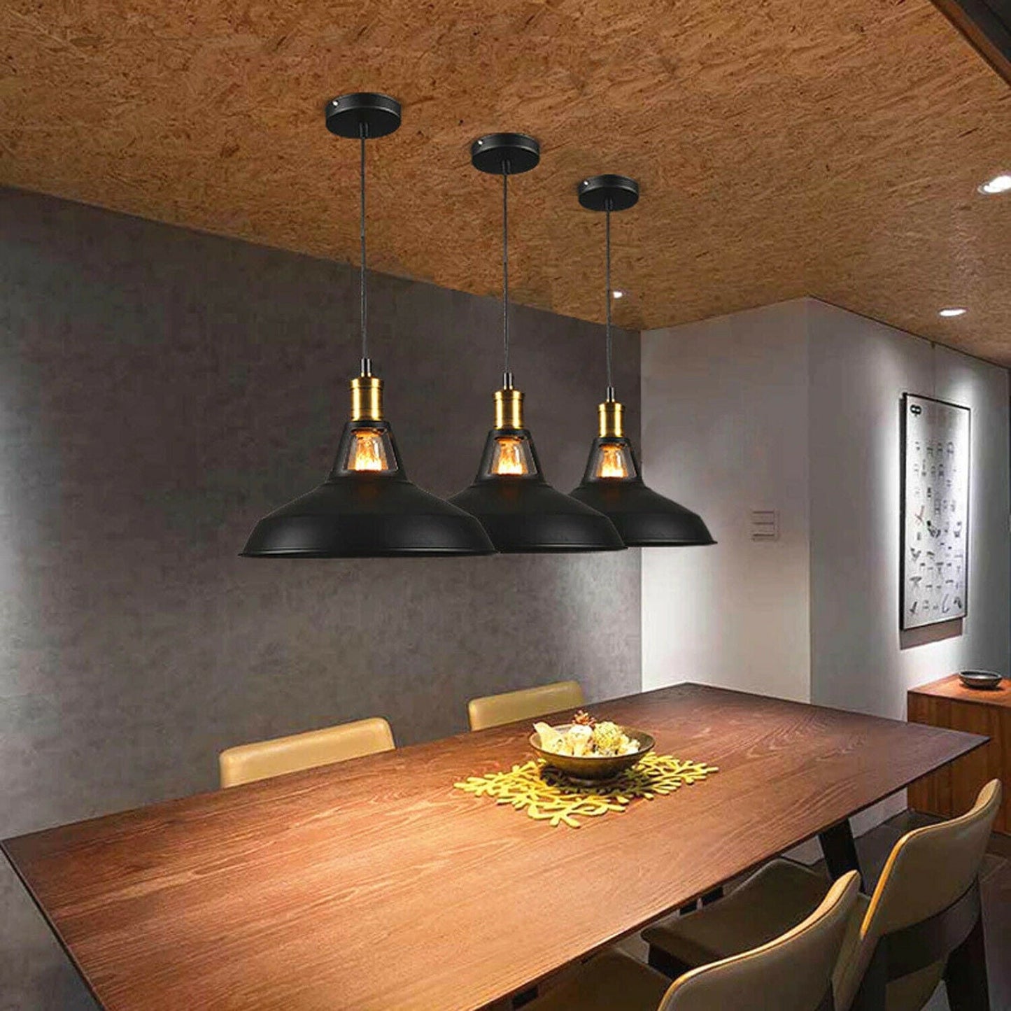Stylish Kitchen Island Pendant Light Metal UK ~3579