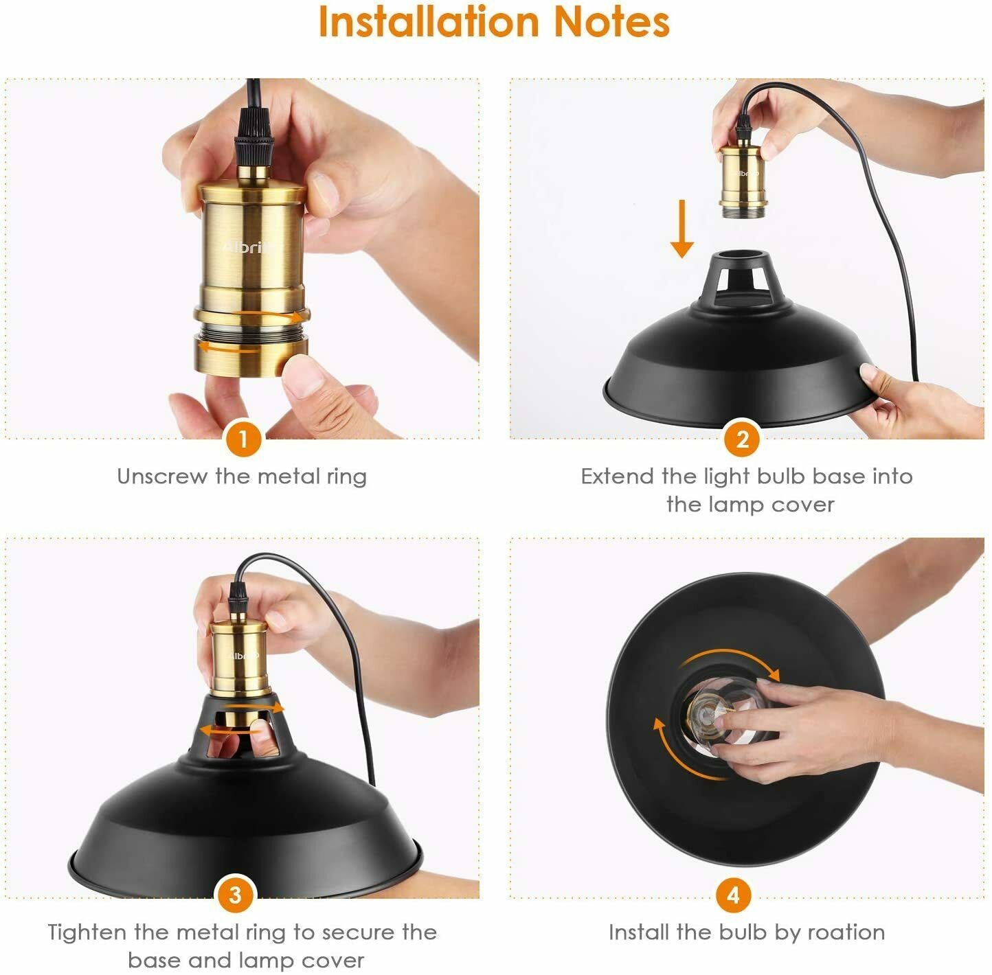 Stylish Kitchen Island Pendant Light Metal UK ~3579