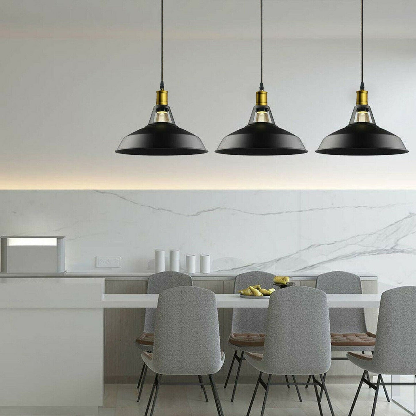 Stylish Kitchen Island Pendant Light Metal UK ~3579