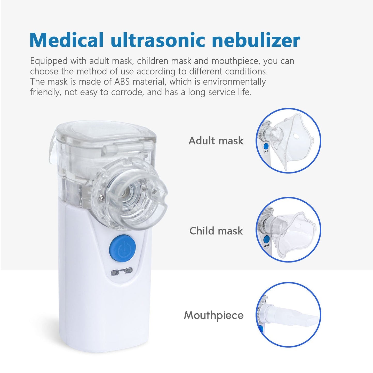 Portable Nebulizer for Kids and Adults Home Use Travel Friendly