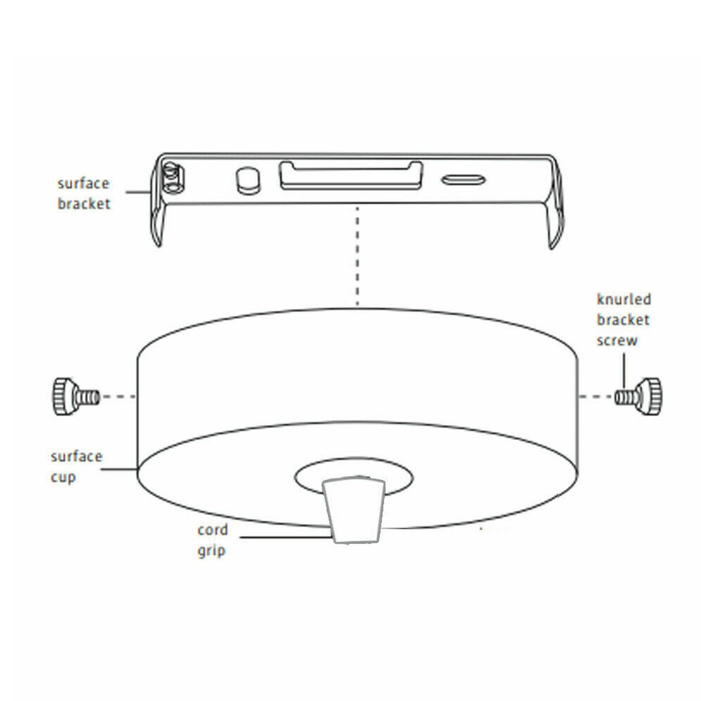 45mm Ceiling Rose Strap Bracket Strap Brace Plate with Accessories