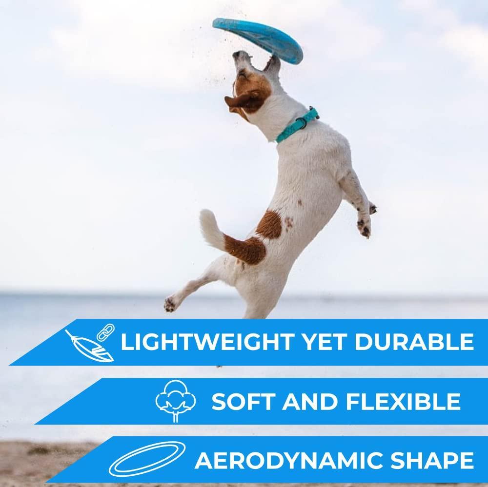 Dog Frisbee Toy Safe for Teeth Outdoor Floating Flying Disk for