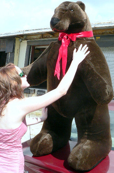 American Made Giant Stuffed Brown Bear 5 Feet Tall 3 Feet Wide Soft