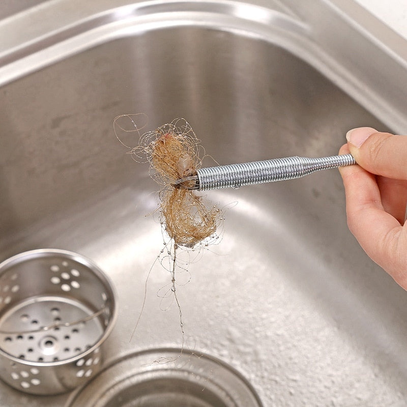60cm Sewer Cleaning Brush Home Bendable Sink Tub
