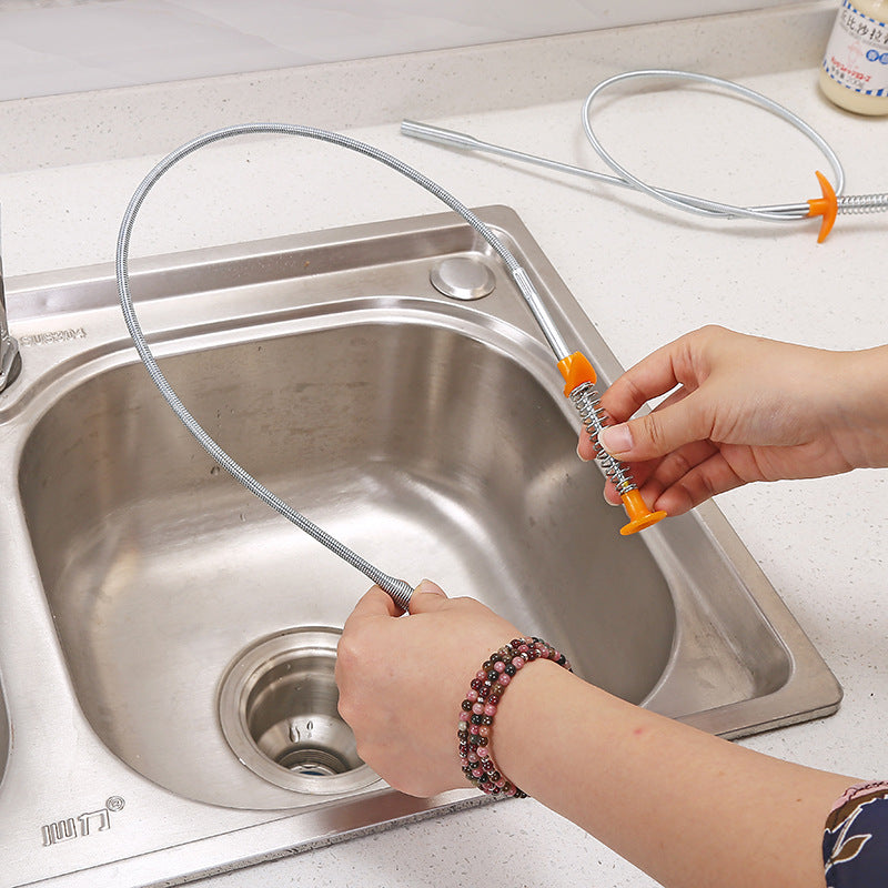 60cm Sewer Cleaning Brush Home Bendable Sink Tub