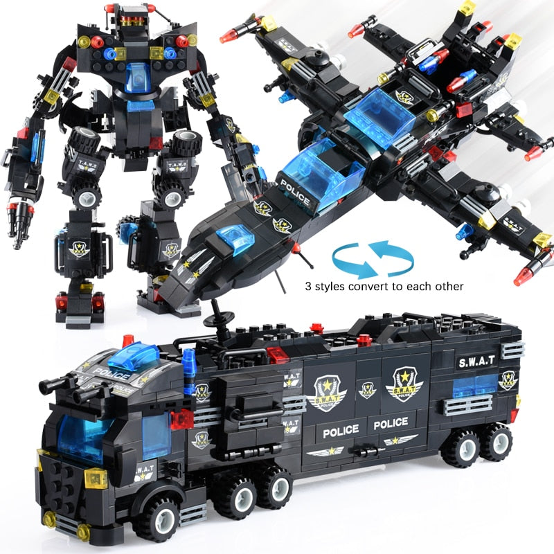 725PCS City Police Series Blocks Compatible