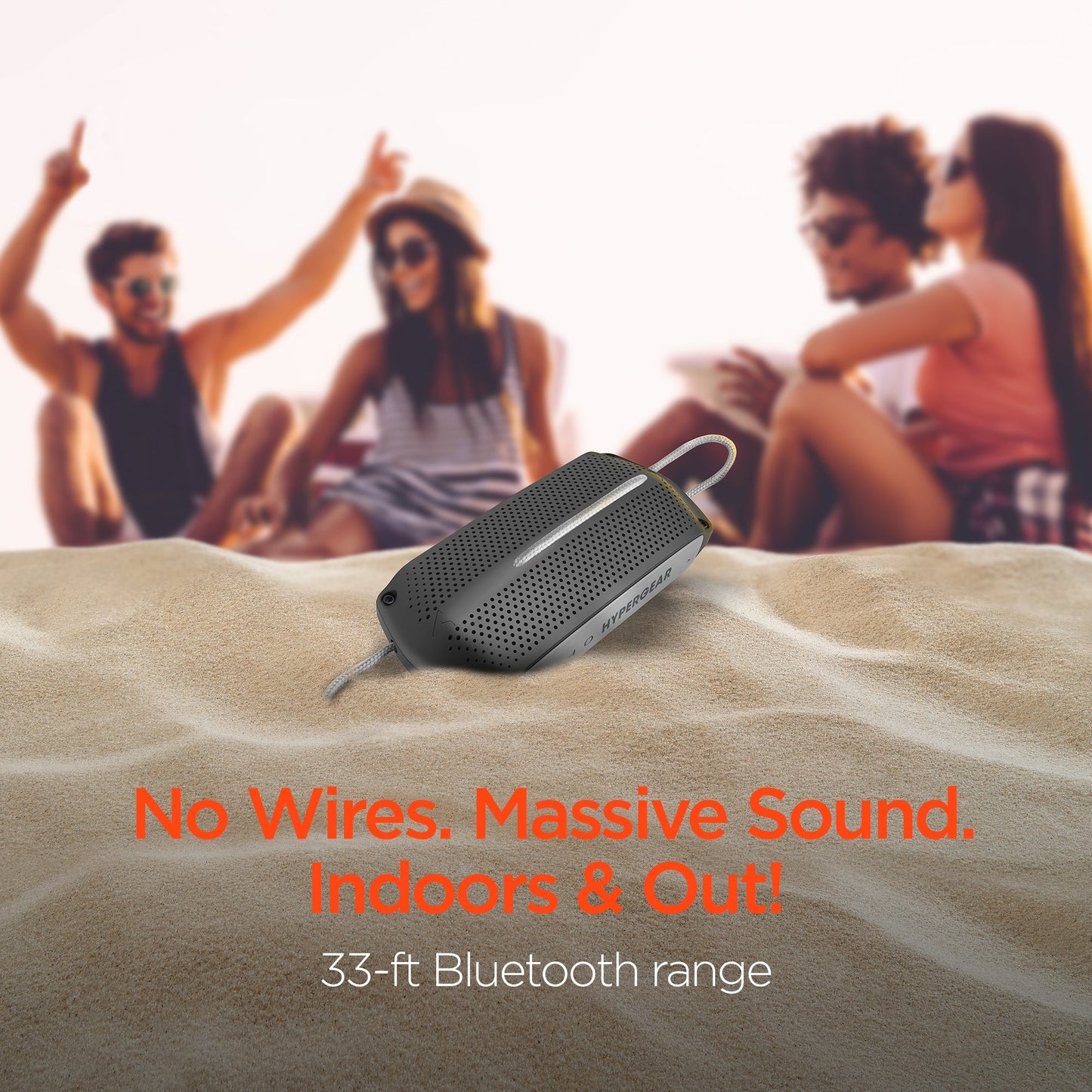HyperGear Wave Water Resistant Wireless Speaker with Extended Battery