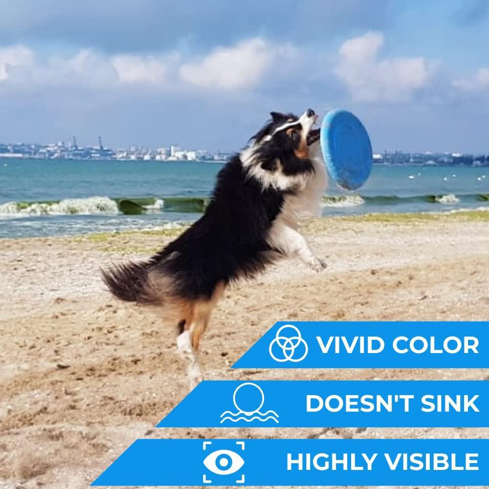 Dog Frisbee Toy Safe for Teeth Outdoor Floating Flying Disk for
