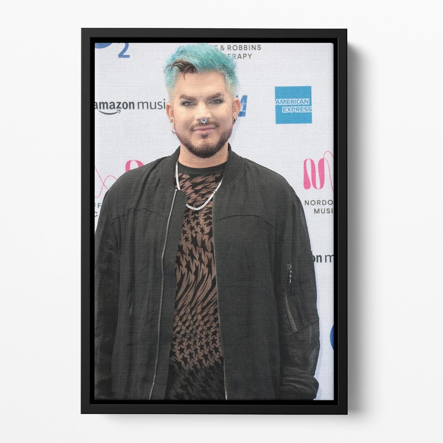 Adam Lambert Floating Framed Canvas