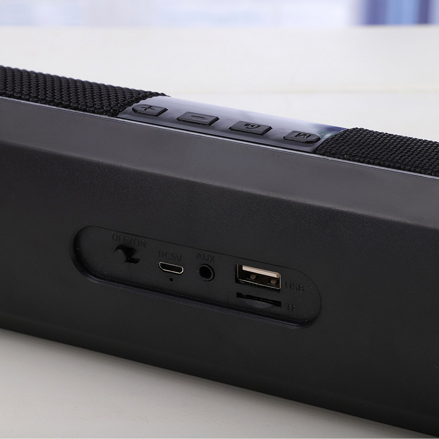 Bluetooth Soundbar Speaker with Clock Display