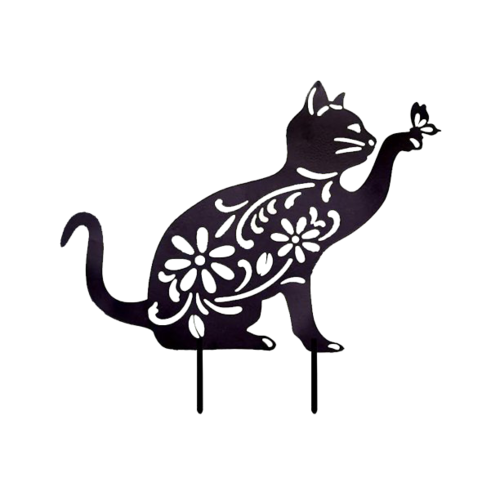 Cat Garden Stake - Metal Wall Art