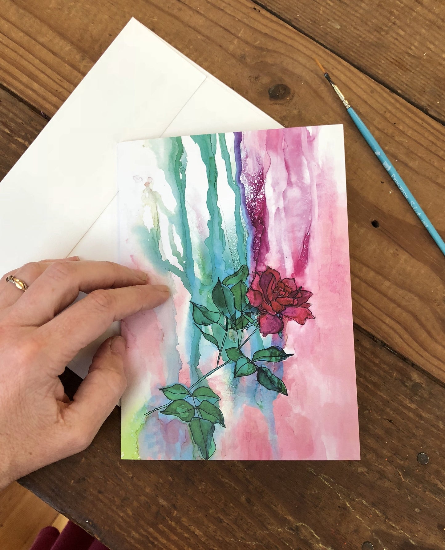 Box Set of 6 Greeting Cards: Cards, Thistles, Daylily, Rose, Magnolia,