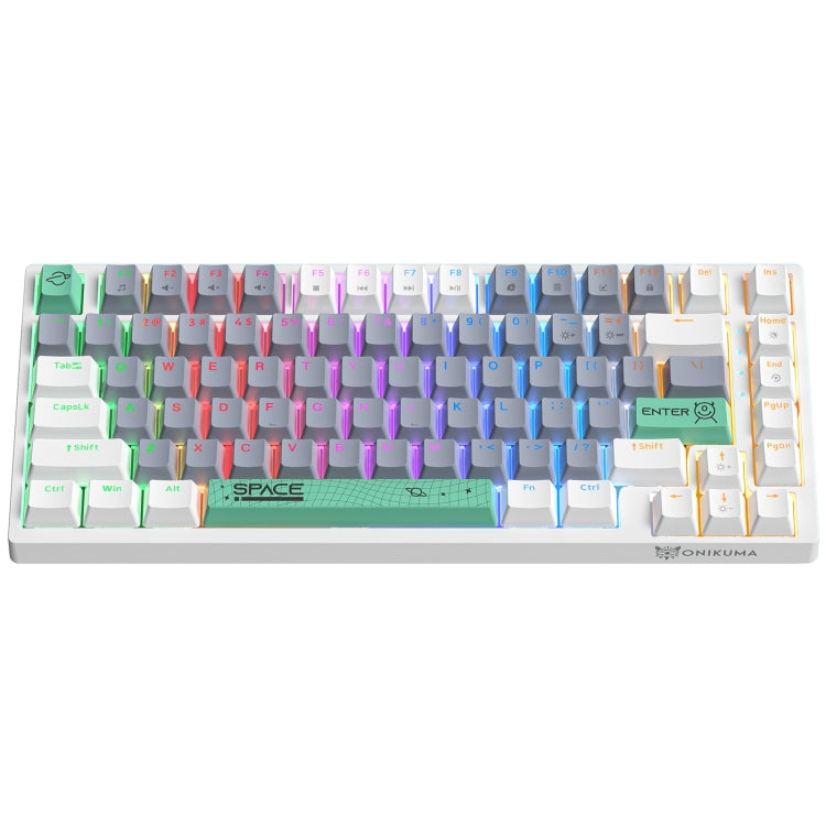 ONIKUMA G52 82 Keys RGB Lighting Wired Mechanical Keyboard, Type:Brown