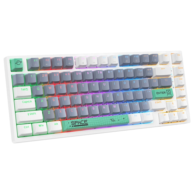ONIKUMA G52 82 Keys RGB Lighting Wired Mechanical Keyboard, Type:Brown