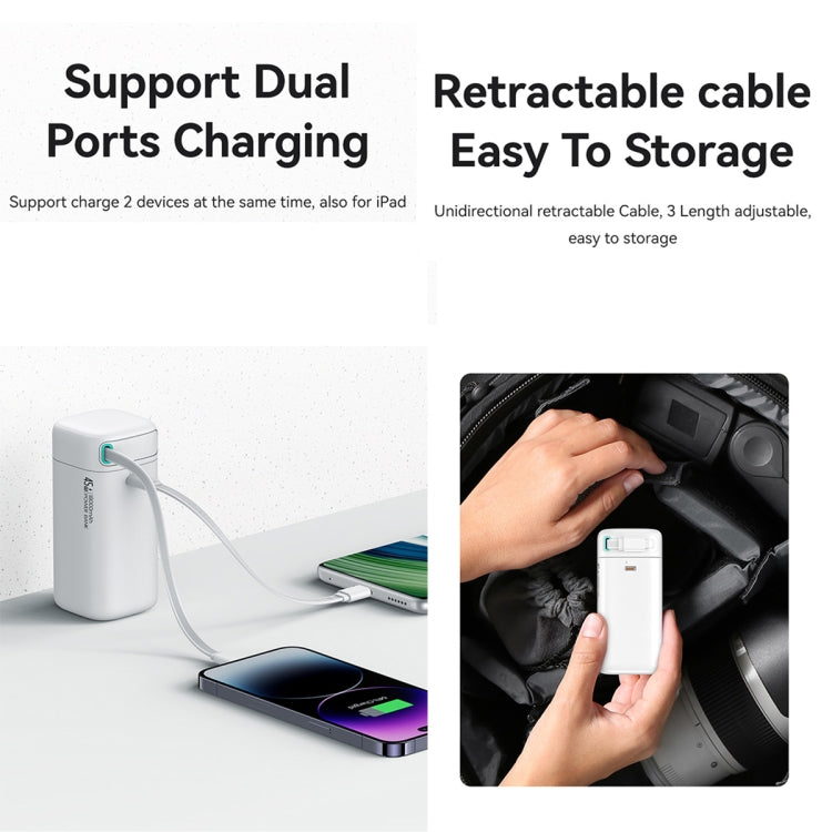 USAMS US-CD217 Star Cube Series PD45W Dual Port 8 Pin QC 18000mAh