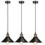 Black and gold Pendant light 3 Pack E27 ~3567