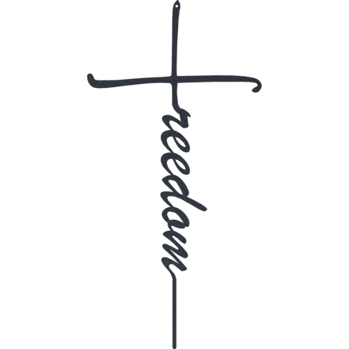 Freedom Cross - Metal Wall Art