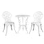 Gardeon Outdoor Furniture Chairs Table 3pc Aluminium Bistro White