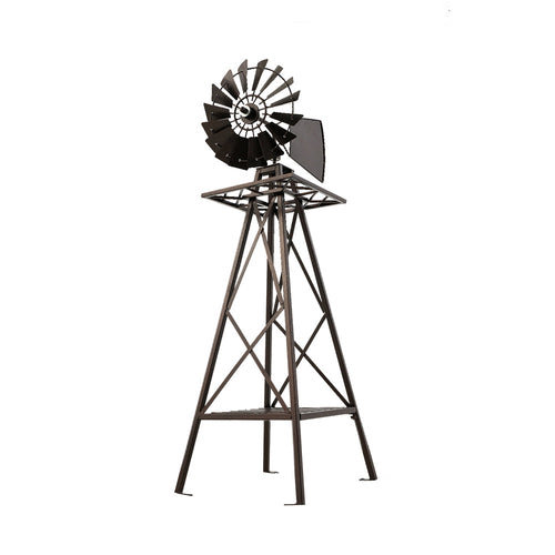 Garden Windmill 160cm Metal Ornaments Outdoor Decor Ornamental Wind
