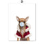 Dog Coat Blue Bubble Animals Wall Art