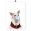 Dog Coat Blue Bubble Animals Wall Art