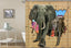 Elephants Breaking A Wall Shower Curtain
