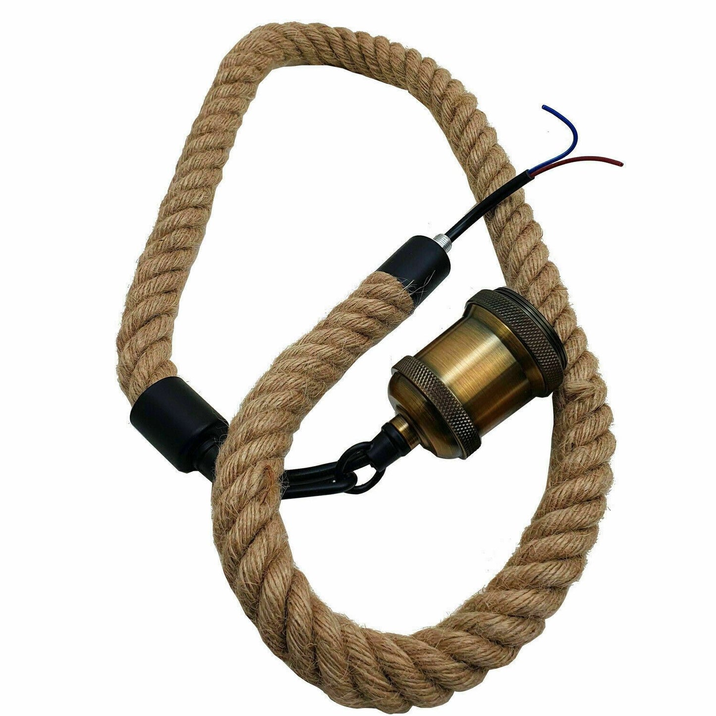 Hemp Rope 3 Head Pendant Ceiling Light Retro Lamp~1931