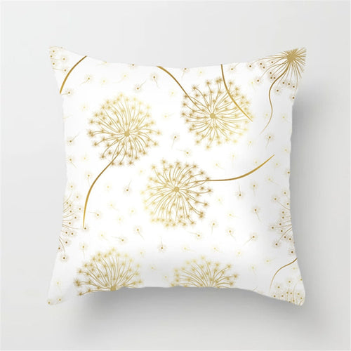 Gold Leaf Cushion Cover for Home Decor