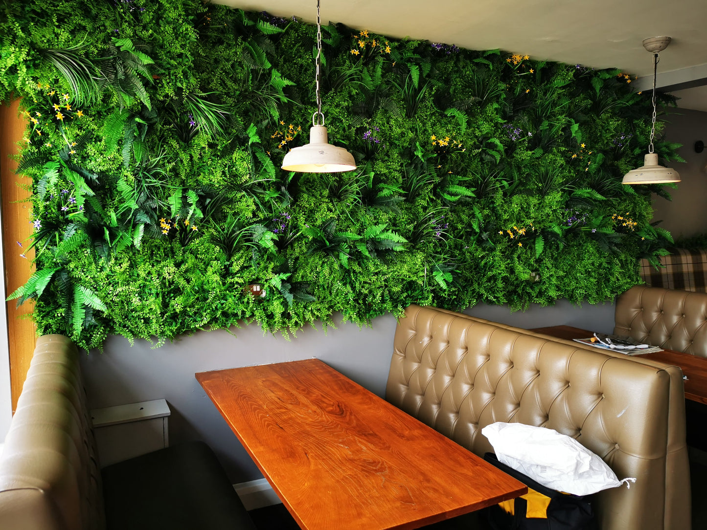 Flame Resistant Artificial Green Wall Hedge Panel 100 x 100cm
