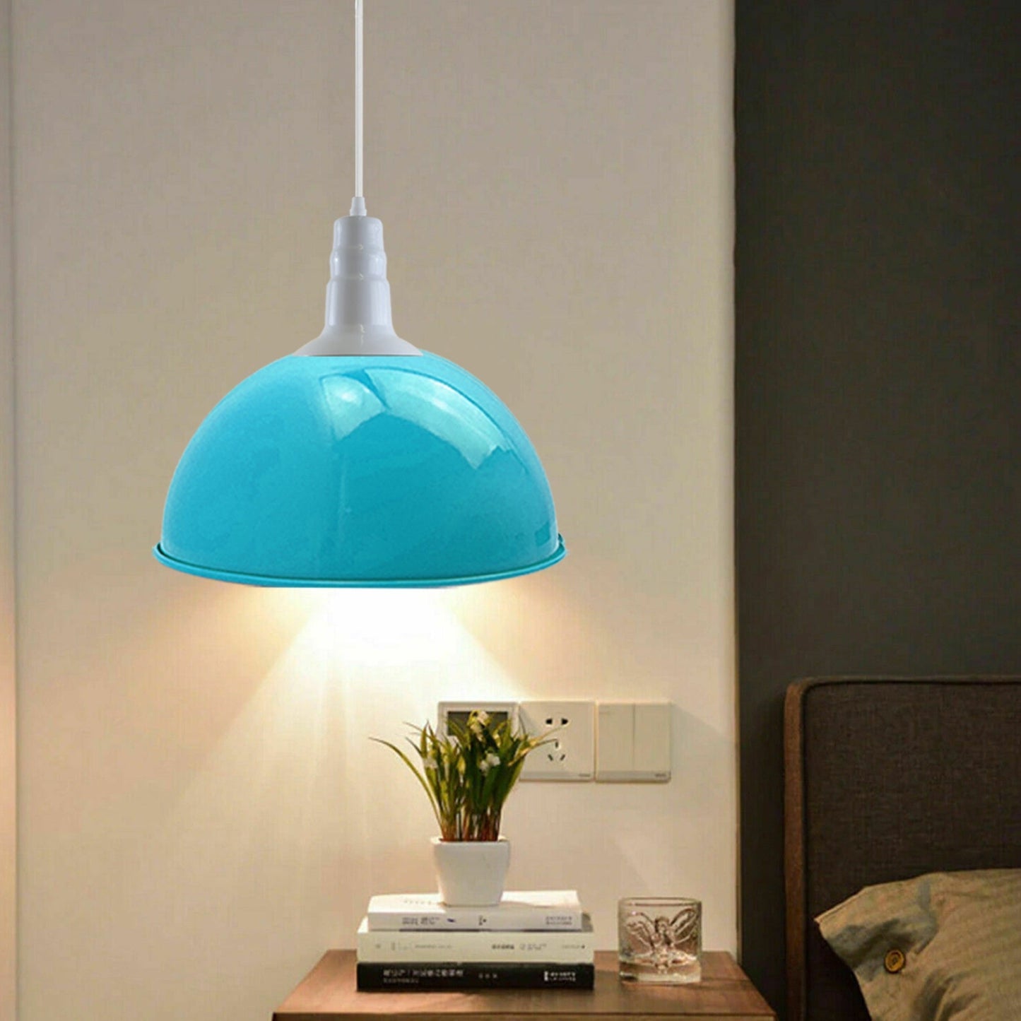 Retro Industrial Blue Pendant Light ~3566