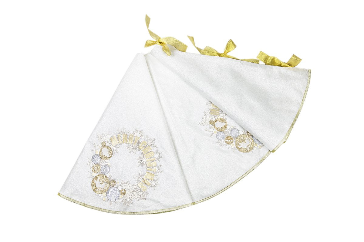 ML17119 Ornament Wreath Tree Skirt, 56"Rnd