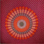 Maroon Peacock Dance Mandala Tapestry
