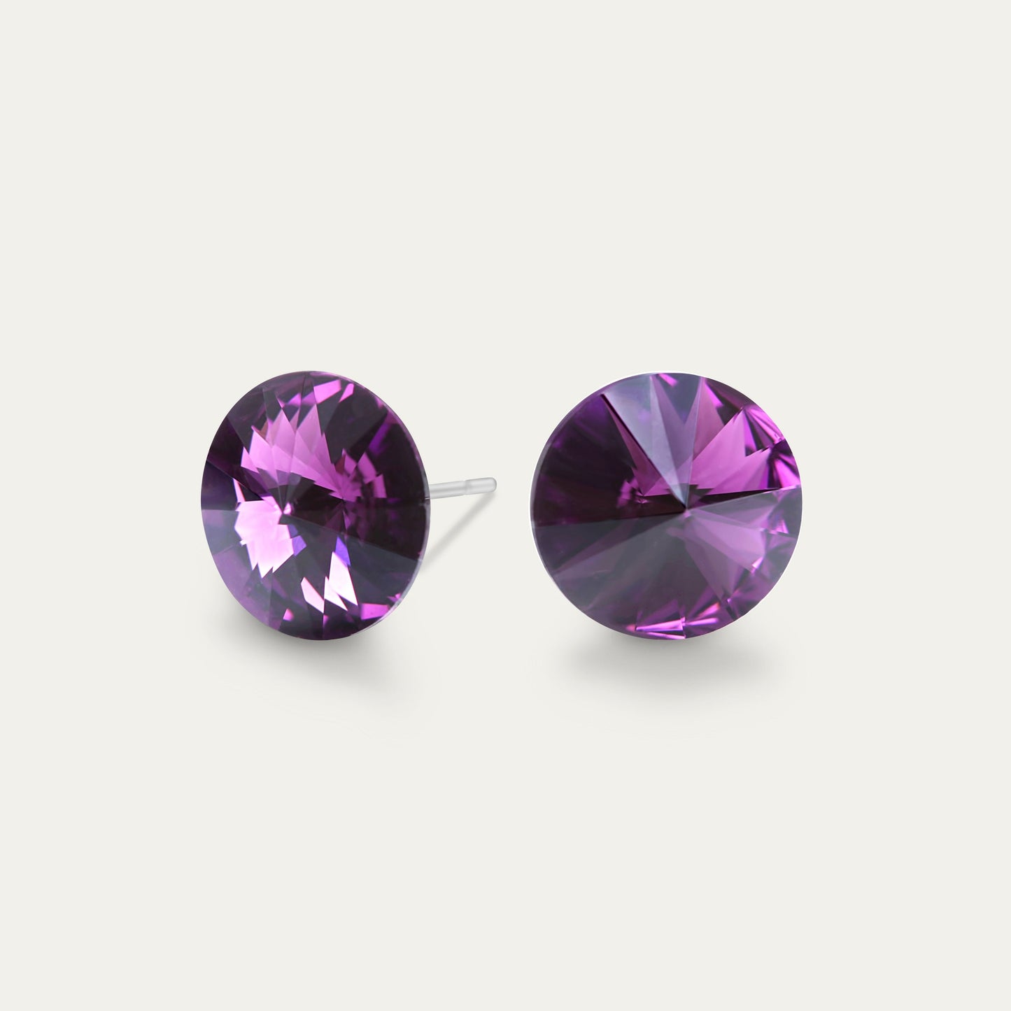 Mila - Light Amethyst - 8mm Purple Color Crystal - Hypoallergenic