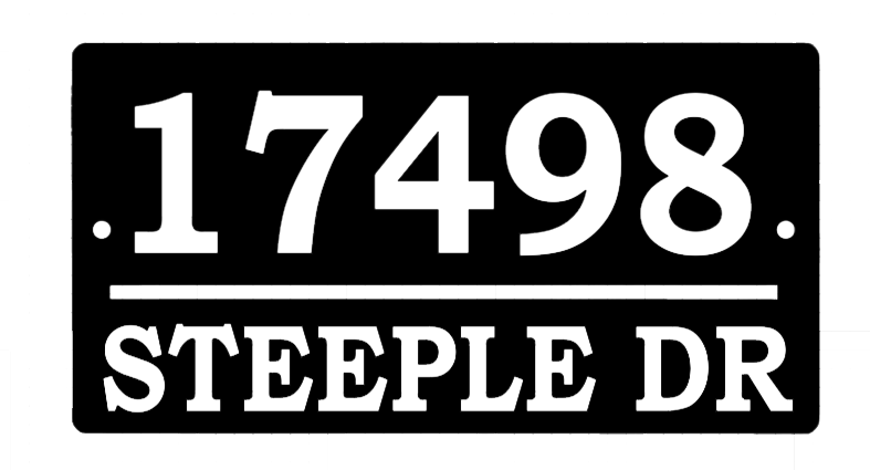 Modern Address Plaque - Metal Wall Art