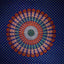 Navy Blue Peacock Dance Mandala Tapestry