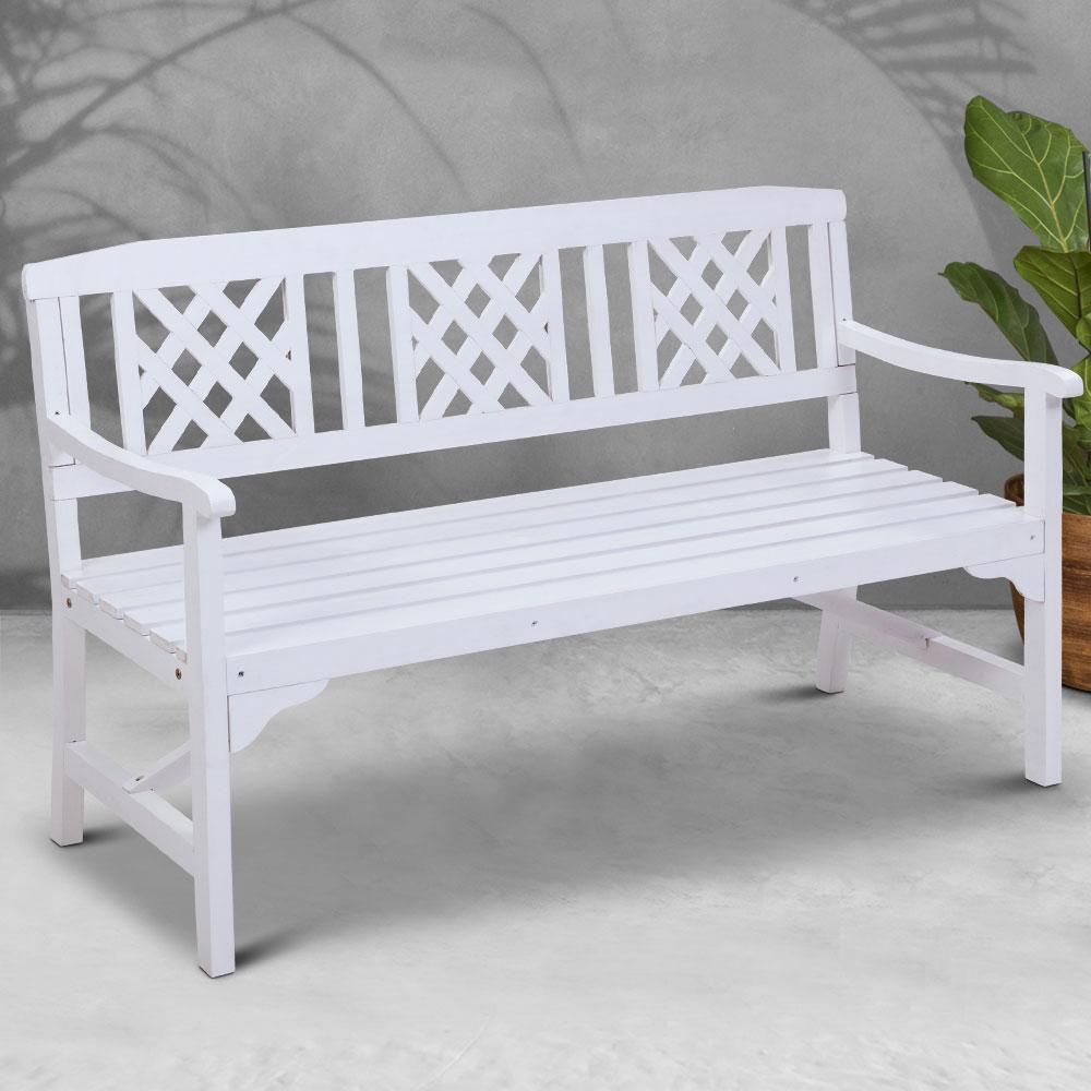 Gardeon Wooden Garden Bench 3 Seat Patio Furniture Timber Outdoor