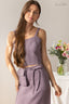 Bella Vita Set in Pastel Plum | Linen Crop Top and Midi Skirt