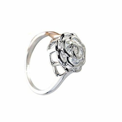 Rose Is A Rose Rings 18kt Rose Crystals In White Yellow And Rose Gold