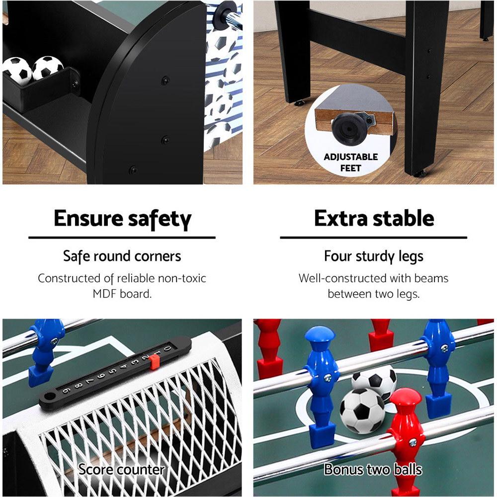 4FT Soccer Table Foosball Football Game Home Party Pub Size Kids Adult