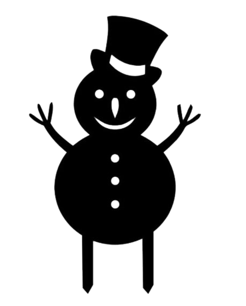 Snowman Stake - Metal Wall Art