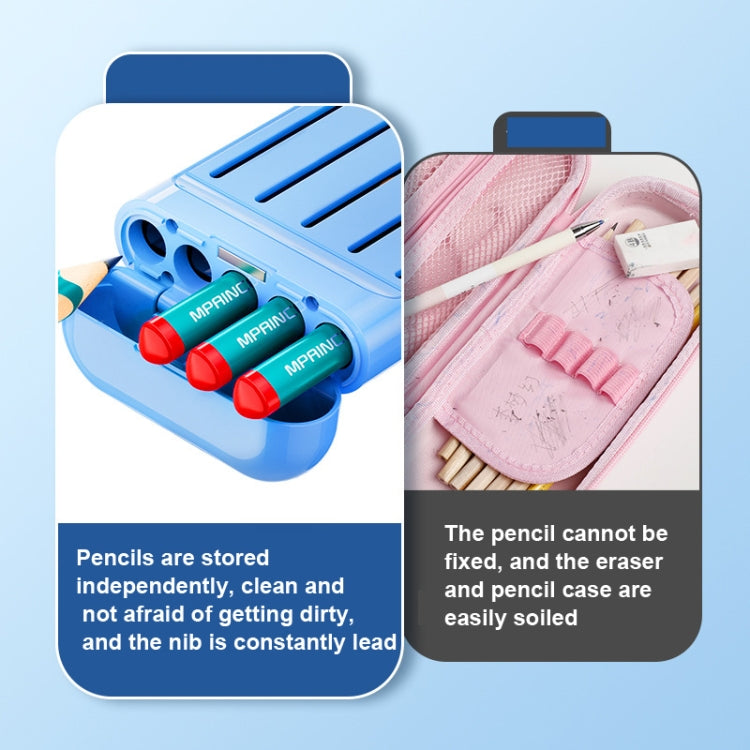 4 in 1 Pencil Eraser Ruler Stationery Box(Light Pink)