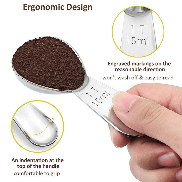 YG-MC12 304 Thickened Stainless Steel Coffee Spoon Scales Scaling